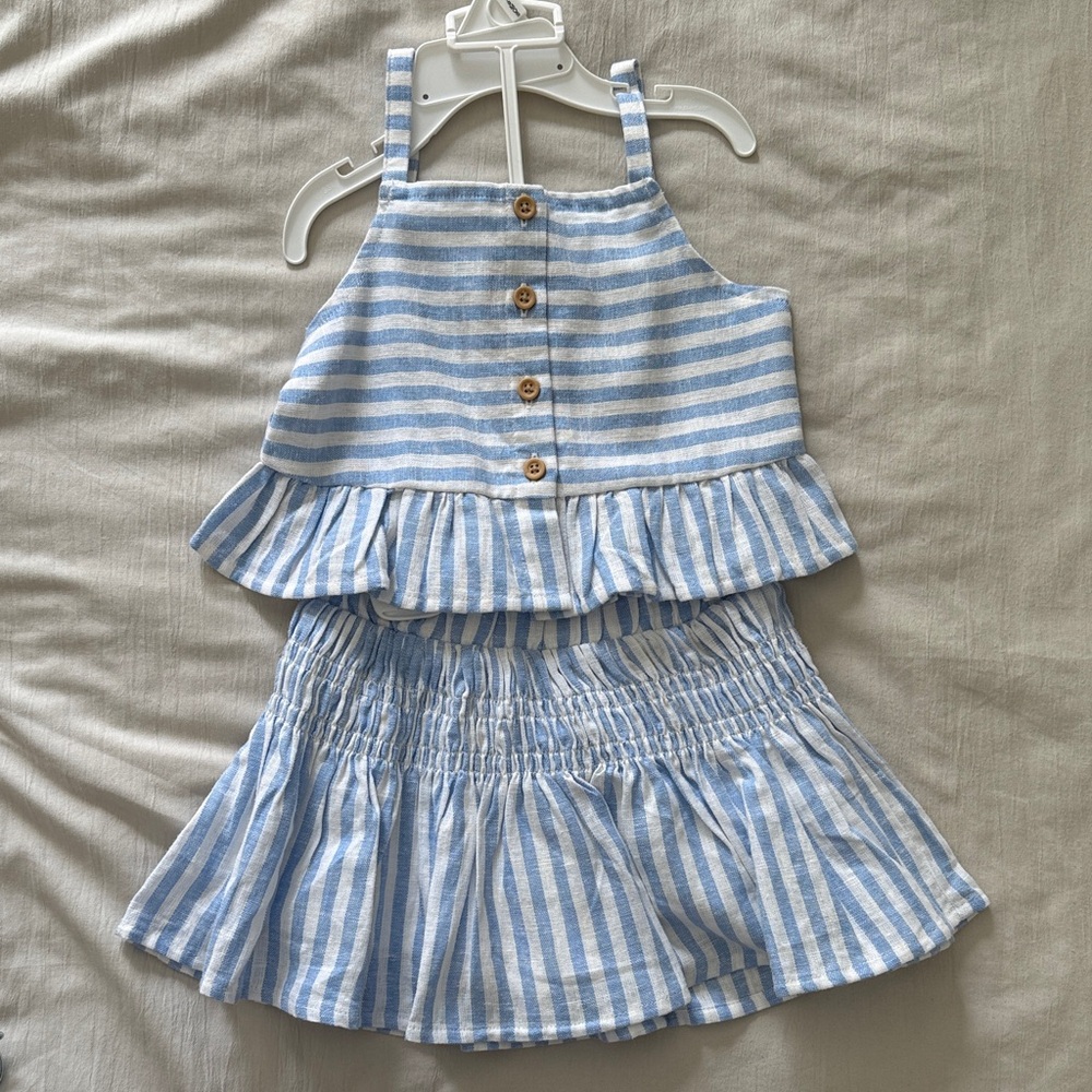Cat & Jack Blue and White Striped Dress